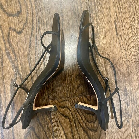 Tony Bianco Caprice Bare Sandals Strappy Black Leather Heels Size 8.5 - Picture 2 of 6